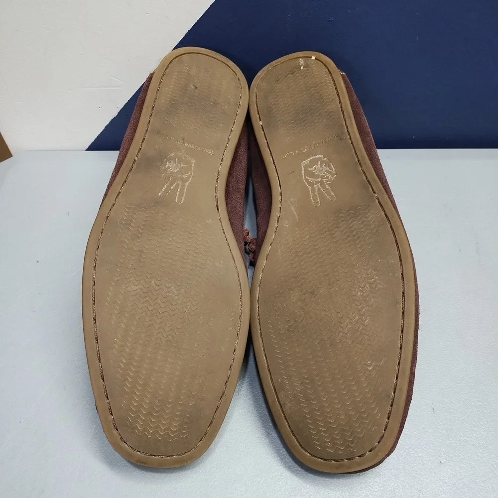 John Varvatos Schooner Boat Shoes Mens US 11.5M Brown Moc Toe Comfort Laceless